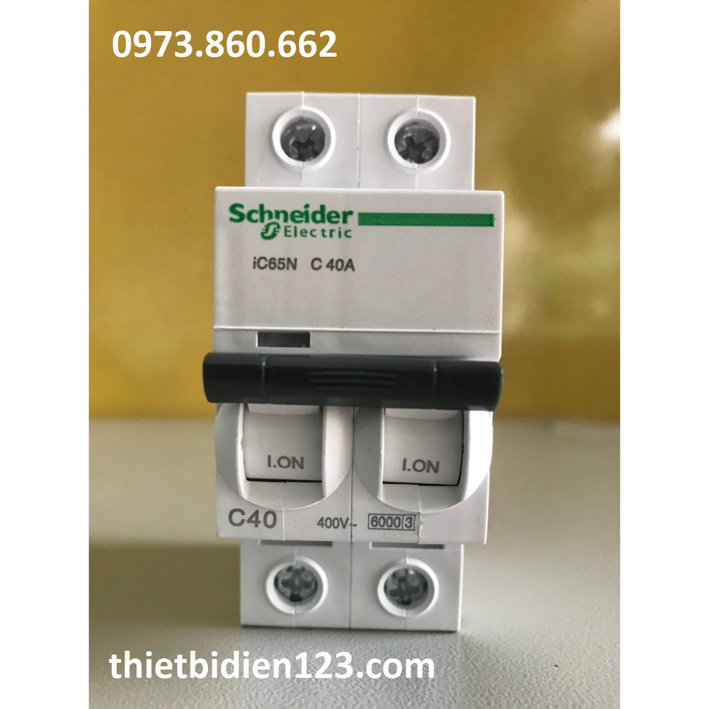 Aptomat schneider MCB 2P 10A, 16A, 20A,25A,32A,40A, 63A - Áp tô mát cài schneider giá tốt