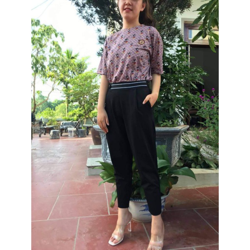 (BIG SIZE) Quần baggy cạp chun chất co giãn đẹp