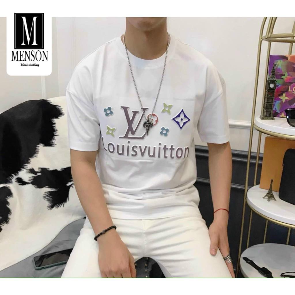 [Hàng Cao Cấp] Áo Thun Nam, Áo Phông Nam Cổ Tròn Hàng Hiệu In hình L.V Cao Cấp Chất Cotton Thoáng Mát Mùa Hè M6338 | BigBuy360 - bigbuy360.vn