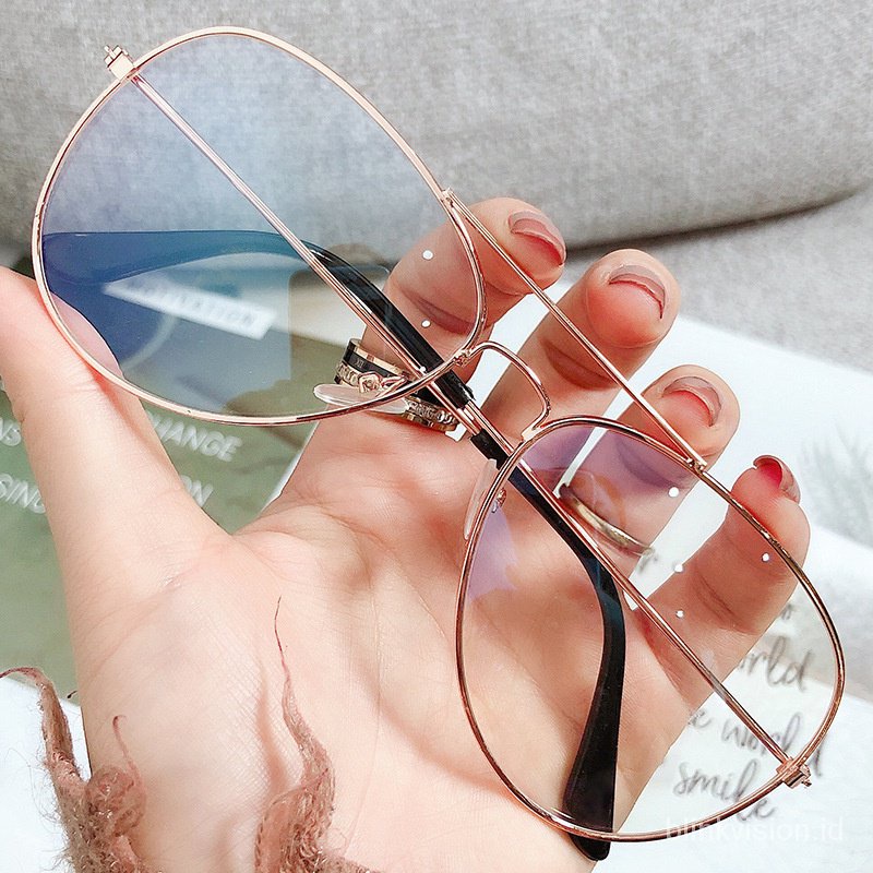 0 ~ -6.00 Học Sinh Kính Cận Thị Kim Loại Gọng Kính Mắt Cổ Điển Cho Nam Nữ Thời Trang Phong Cách Hàn Quốc Lái Xe Kính Cận Thị Hỗ Trợ Ống Kính Theo Toa Tùy Chỉnh