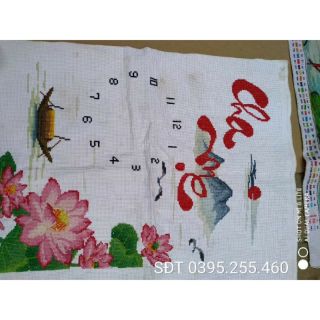 (Tranh thêu sẵn)- tranh thêu thành phẩm cha mẹ tranh thêu tay