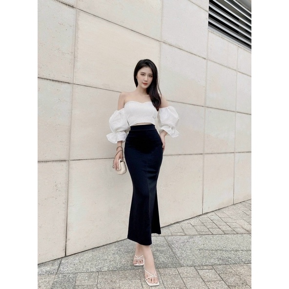 Chân váy đuôi cá dáng dài - phong cách ulzzang Hàn Quốc(Ảnh thật và vieo shop tự chụp) | BigBuy360 - bigbuy360.vn