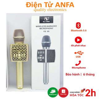 Micro karaoke bluetooth YS-95 JVJ cao cấp, mic livestrem cầm tay thích hợp loa bass