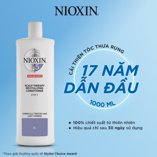 Dầu xả chống rụng tóc Nioxin System 5 Conditioner 1000ml ( New 2019)