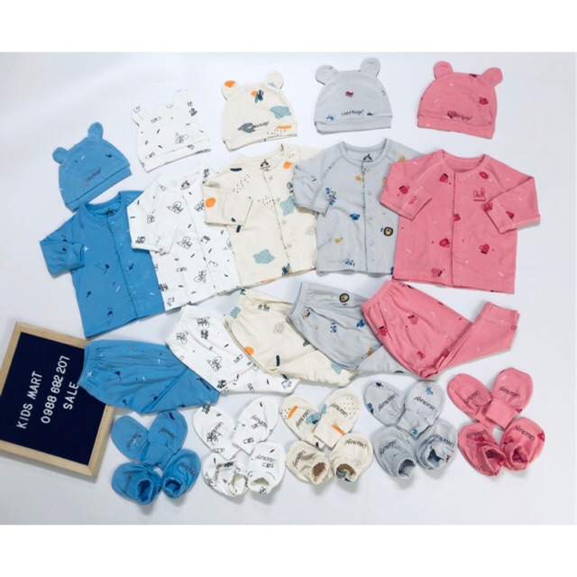 Uala rogo - Set sơ sinh petit họa tiết (mới)