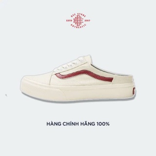 [CHÍNH HÃNG] Giày Sneaker Đạp Gót (Sục) Nam Nữ Vans Comfort Old Skool Mule White/Red