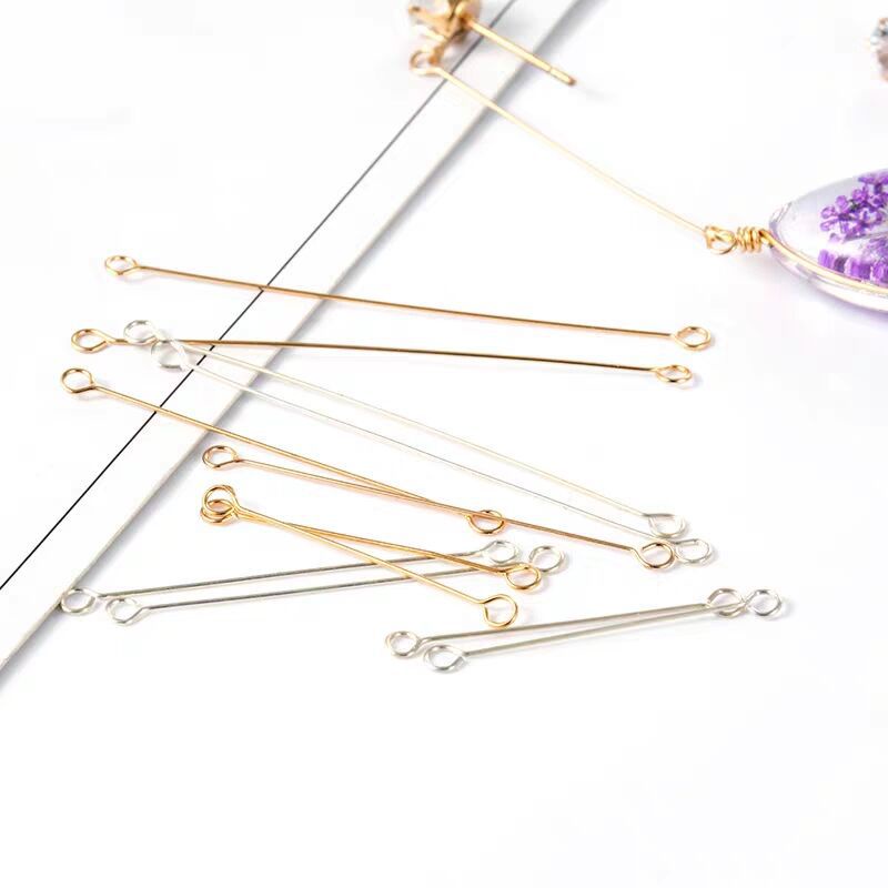 Set 100 Thanh Nối Hai Đầu 9 Rãnh Dùng Làm Khuyên Tai diy