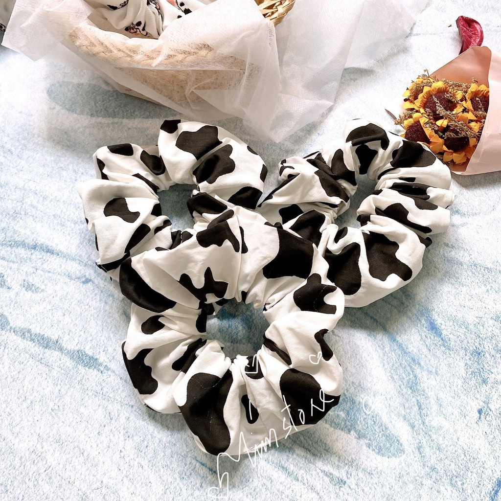 {Ảnh thật} SCRUNCHIES LỤA XỊN B&Ograve; SỮA, UNICORN PONY, KHỦNG LONG HOT TREND ULZZANG