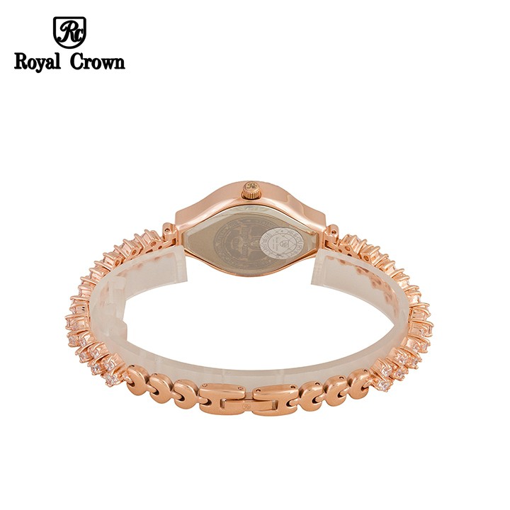 Đồng Hồ Nữ Chính Hãng Royal Crown 3815 Dây Đá Vỏ Vàng Hồng