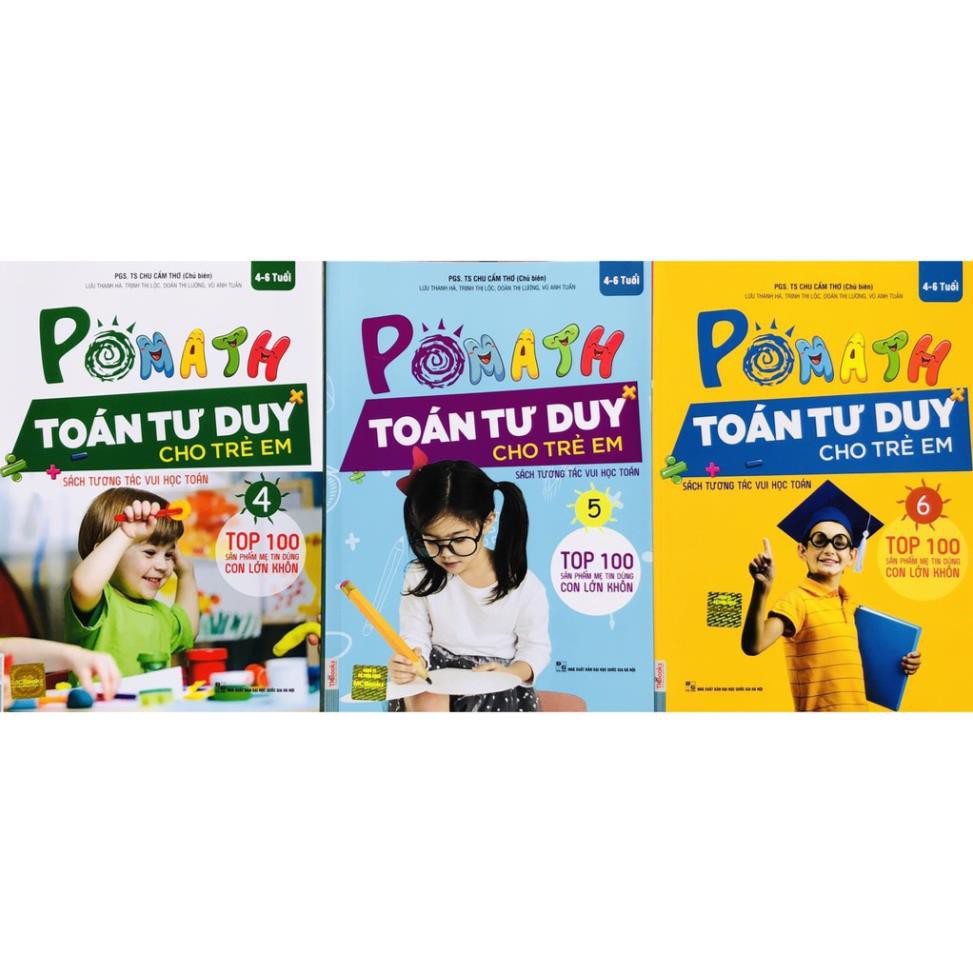 Sách - Combo Pomath Toán Tư Duy Cho Trẻ Em Từ 4 - 6 Tuổi(Tập 4,5,6)