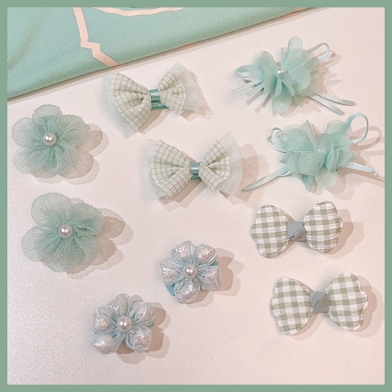 Bộ 10 Dây Cột Tóc Thời Trang Hàn Quốc Xinh Xắn Cho Bé Gái