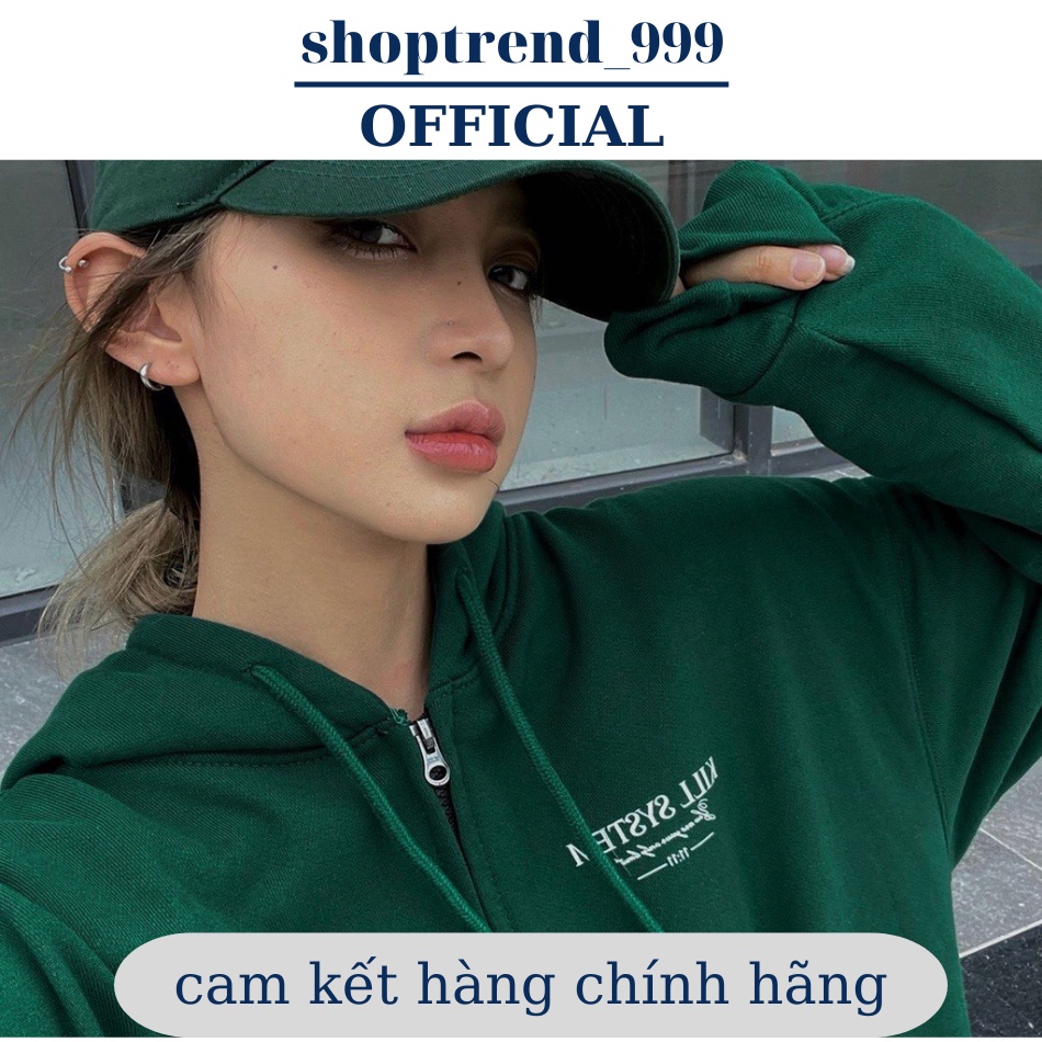 Áo Khoác Hoodie Zip Cute Nam Nữ Mặc Đẹp Chất Dầy Kiểu Dáng Form Rộng Có Mũ Màu Xanh Lá Rêu Ulzzang Hàn Quốc Giá Rẻ