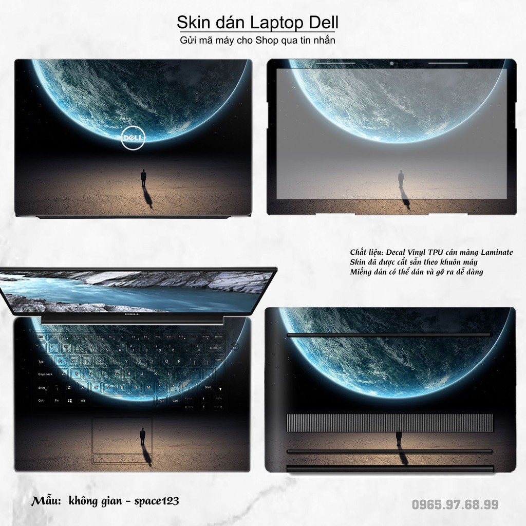 Skin dán Laptop Dell in hình không gian nhiều mẫu 21 (inbox mã máy cho Shop)