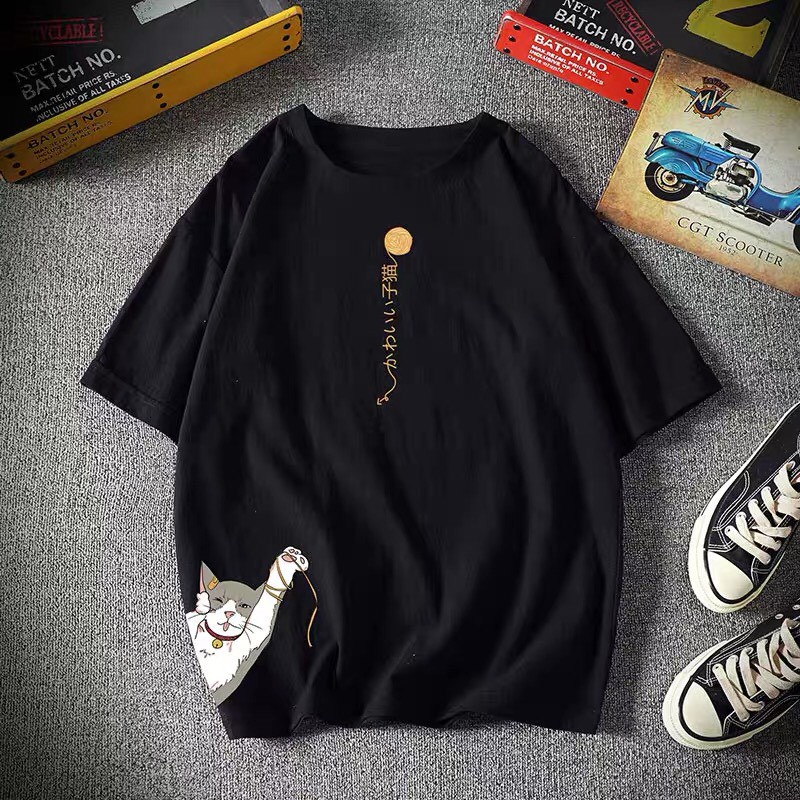 Áo phông unisex form rộng WIND oversize tay lỡ Mèo Cào thời trang nam nữ ulzzang | BigBuy360 - bigbuy360.vn