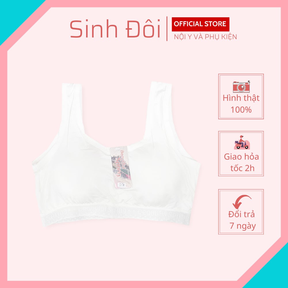 Áo lá học sinh cotton kèm mút đệm Beautiful Spring cho bé gái mới lớn dậy thì cấp 1, cấp 2, cấp 3 mềm mịn thoáng mát