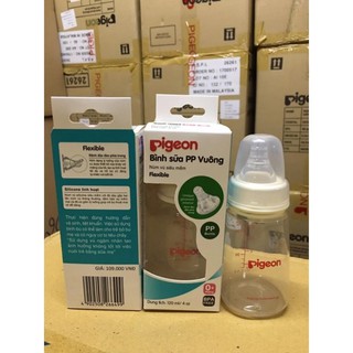 Bình sữa pp vuông cổ hẹp 120ml