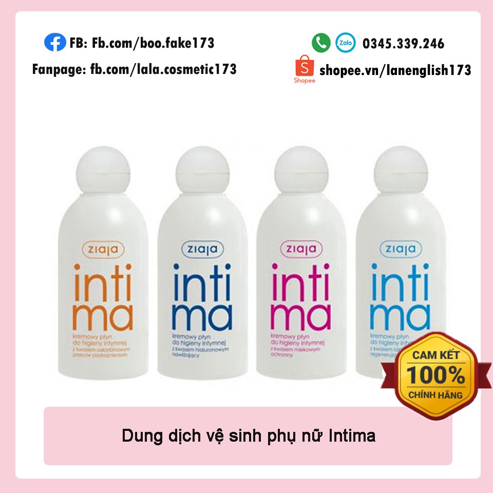 [HÀNG CHÍNH HÃNG] Dung dịch vệ sinh phụ nữ Intima được các bác sĩ khuyên dùng