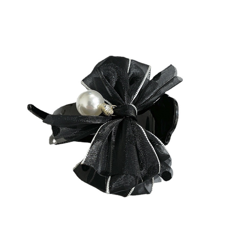 Kẹp Tóc Nơ Đính Ngọc Trai Xinh Xắn Theo Phong Cách 2022 Dành Cho Nữ