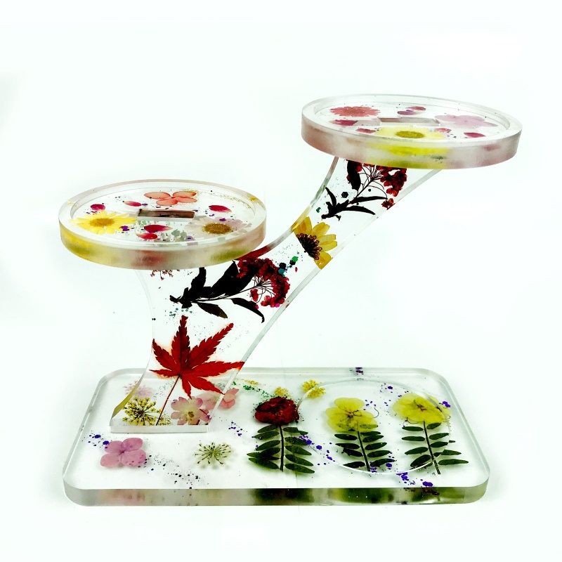 Khuôn Silicon Làm Giá Đỡ Chậu Hoa Bằng Resin Diy