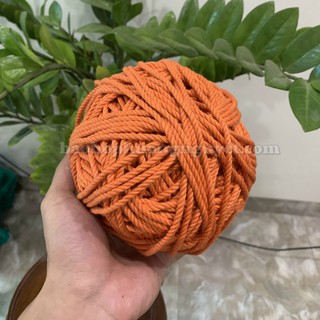 [ẢNH THẬT] Dây thừng cotton màu cam size 3mm thắt Macrame
