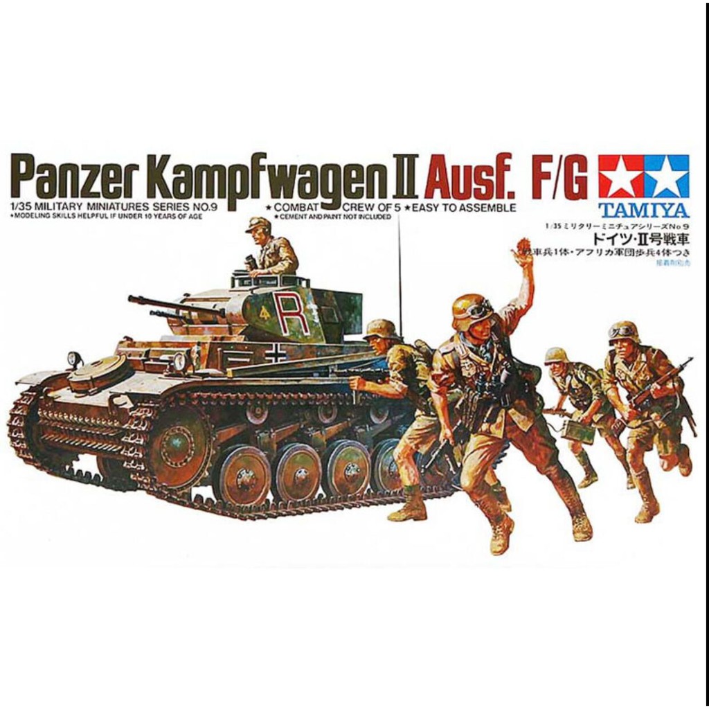 Mô Hình Xe Quân Đội Tamiya Tỉ Lệ 1/35 #Mô Hình Xe Đức Panzer Mk.II Ausf.F/G Bằng Nhựa 35009