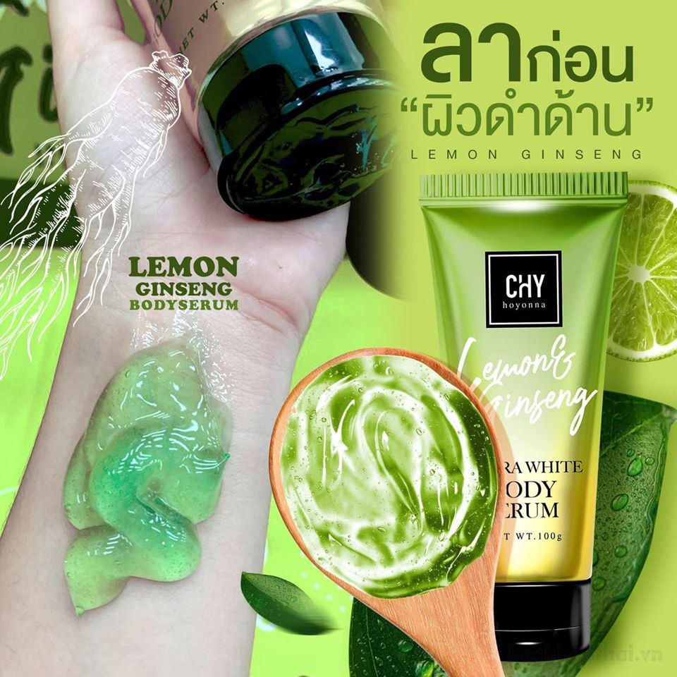 Tuýp ƙích trắŉg chanh sâm CHY Hoyonna Lemon Gingseng Extra Body Serum Thái Lan