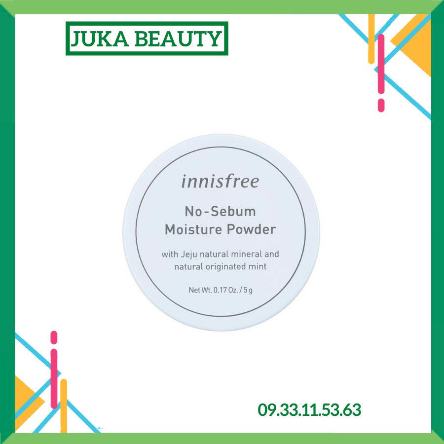 Phấn phủ bột cấp ẩm Innisfree No Sebum Moisture Powder 5g