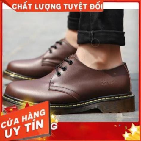 G [RẺ VÔ ĐỊCH] [Giày phượt] Giày dr marten cổ thấp- màu nâu - Hàng nhập khẩu ️🥇 mới 2020Az1