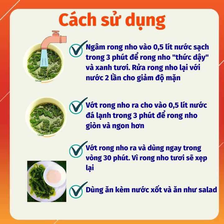 Rong nho tách nước Khánh Hòa Bảo Dung 25gr - nguyên liệu tự nhiên - Tomchuakids