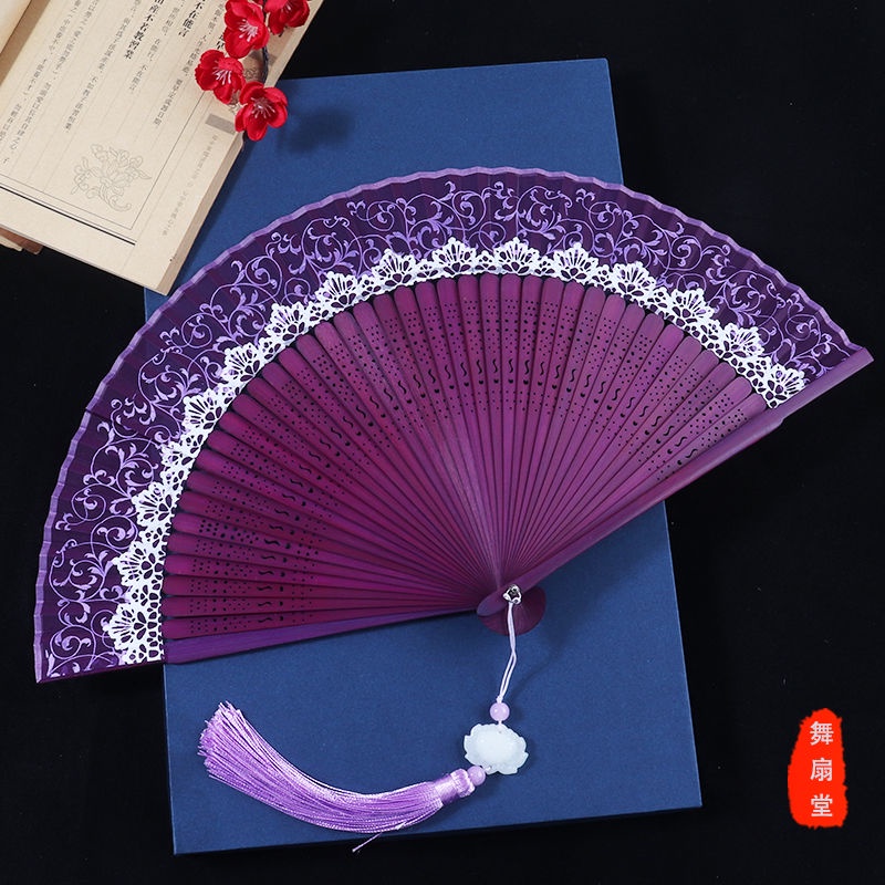 Quạt Xếp Cầm Tay Phong Cách Trung Hoa Cổ Điển