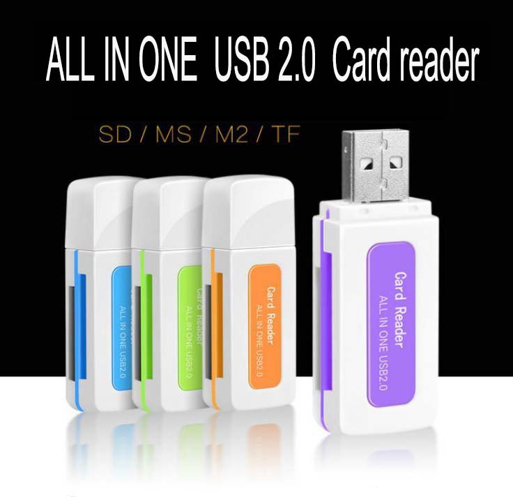 Đầu Đọc Thẻ Nhớ Tốc Độ Cao Usb 2.0 Mmc Sd Sdhc Tf Micro Sd M2 Ms Pro Duo Mini Sd