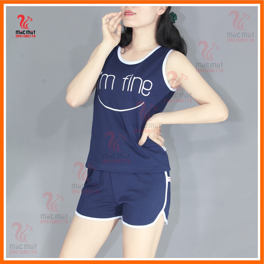 DB047 - BỘ ĐỒ NỮ mặc nhà thun cotton dễ thương có thể mặc đi chơi dạo phố, làm đồ đi ngủ. Đồ thun mùa hè thu, quần áo nữ