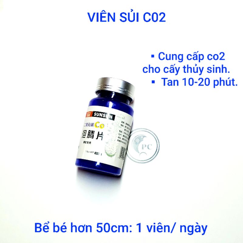 Viên sủi co2 cung cấp co2 cho bể thủy sinh nhanh chóng hiệu quả