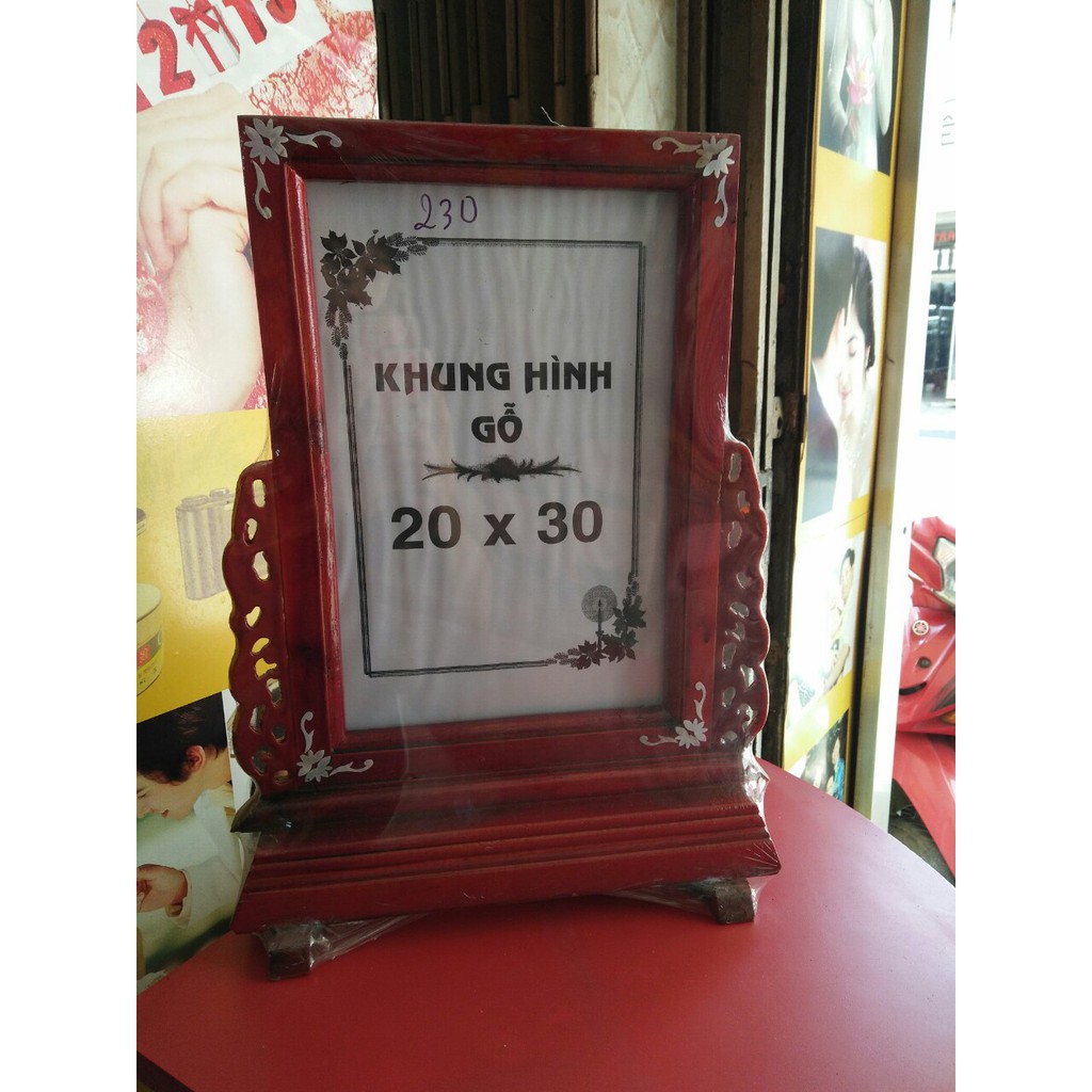 Khung hình chân đế khung ảnh thờ khung thờ cúng ông bà cỡ 20x30cm