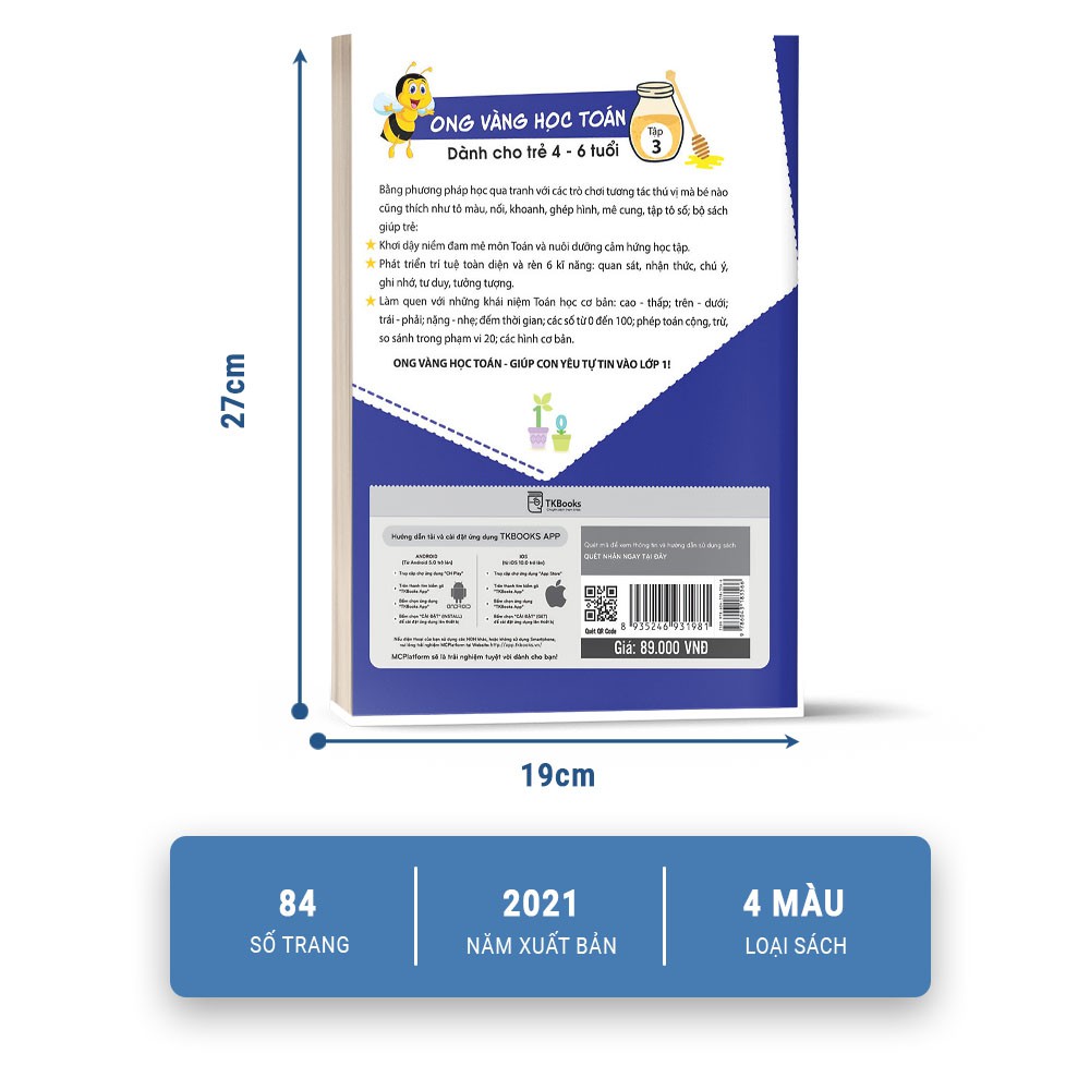 Sách Ong Vàng Học Toán Dành Cho Trẻ 46 Tuổi Tập 3