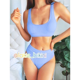 Bikini Hai Mảnh Len Tăm Quần Lưng Cao