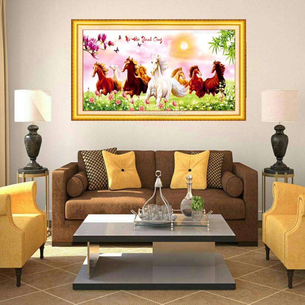 - Tranh đính đá Mã đáo thành công LV252- tự đính NCS-NGỌC CHÂU SHOP