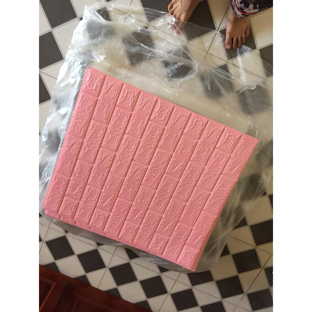 TẤM XỐP DÁN TƯỜNG 3D GIẢ GẠCH 70*77 cm GIÁ RẺ