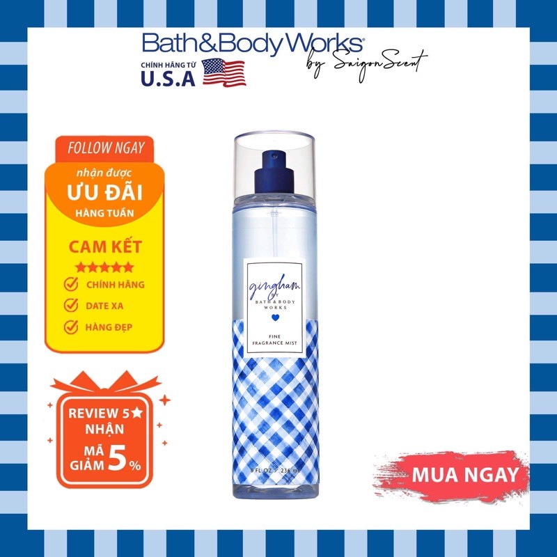 Xịt Thơm Bath and Body Works Gingham (236ml)