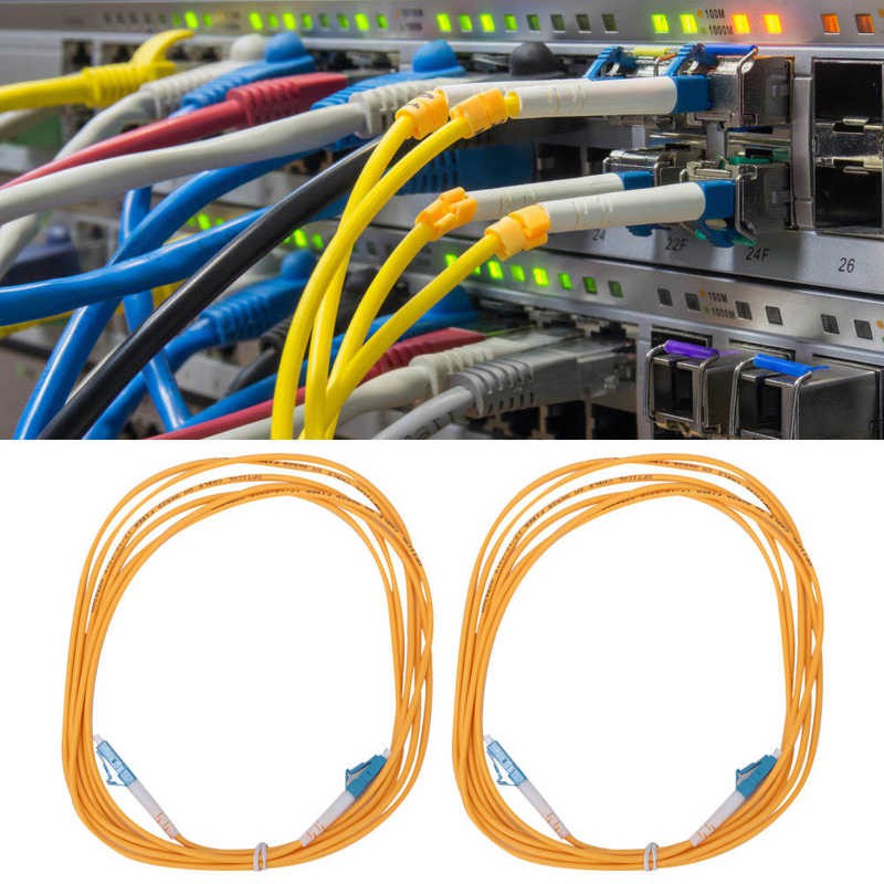 [Xiyijia] 2pcs 3 Meters LC UPC to Single Mode Optical Fiber Patch Cable Cord