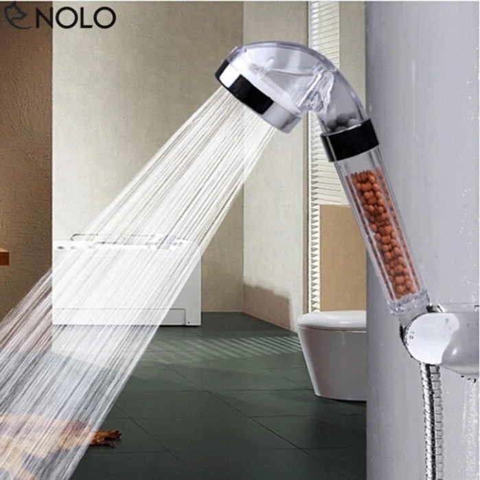 Vòi Sen Lọc Nước Tăng Áp Nano Chất Liệu Inox Kèm Dây . .