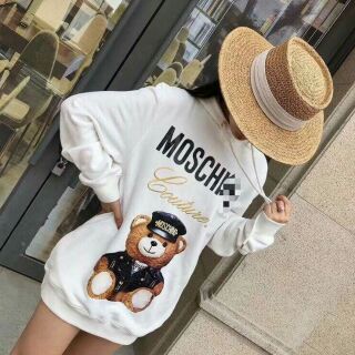 Váy hoodie mũ gấu Moschino