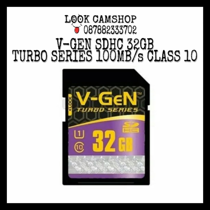 Thẻ Nhớ V-Gen Sdhc Sd 32gb Turbo Series 100mb / S