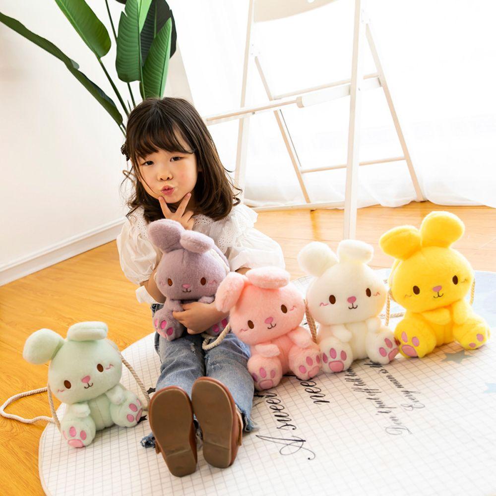 Ba Lô Hình Thỏ Nhồi Bông Mềm Mại Dễ Thương Cho Bé
