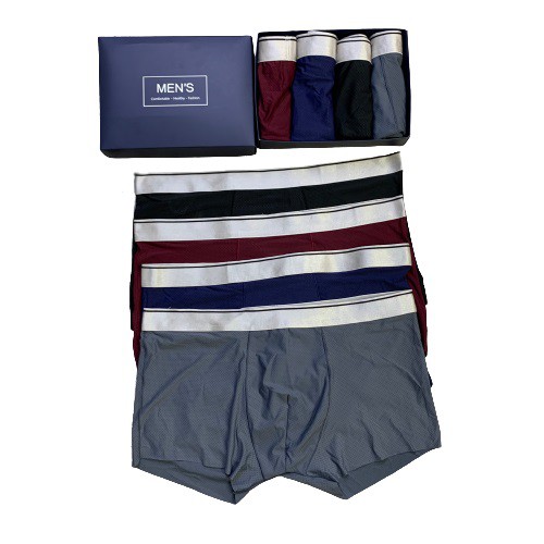 Quần Sịp Đùi Thun Lạnh Co Giãn 4 Chiều Cao Cấp, Quần Lót Nam Boxer Cạp To Chất Thun Lạnh Siêu Mát QN03