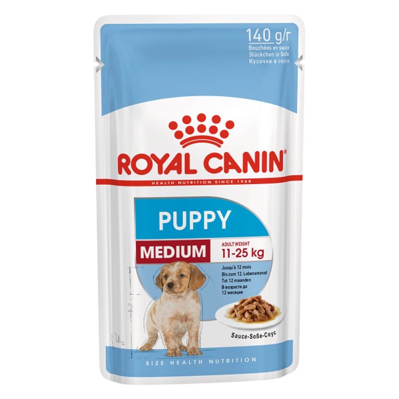 Pate Cho Chó Royal Canin Medium Puppy 140g - Hộp 10 Gói