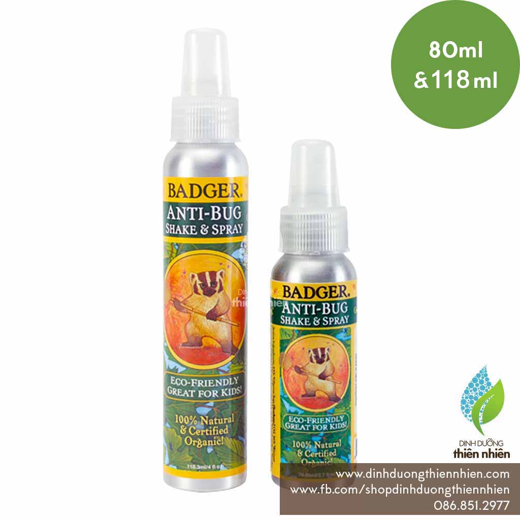 Chai xịt hữu cơ chống muỗi & côn trùng đốt badger anti bugs shake & spray - ảnh sản phẩm 6