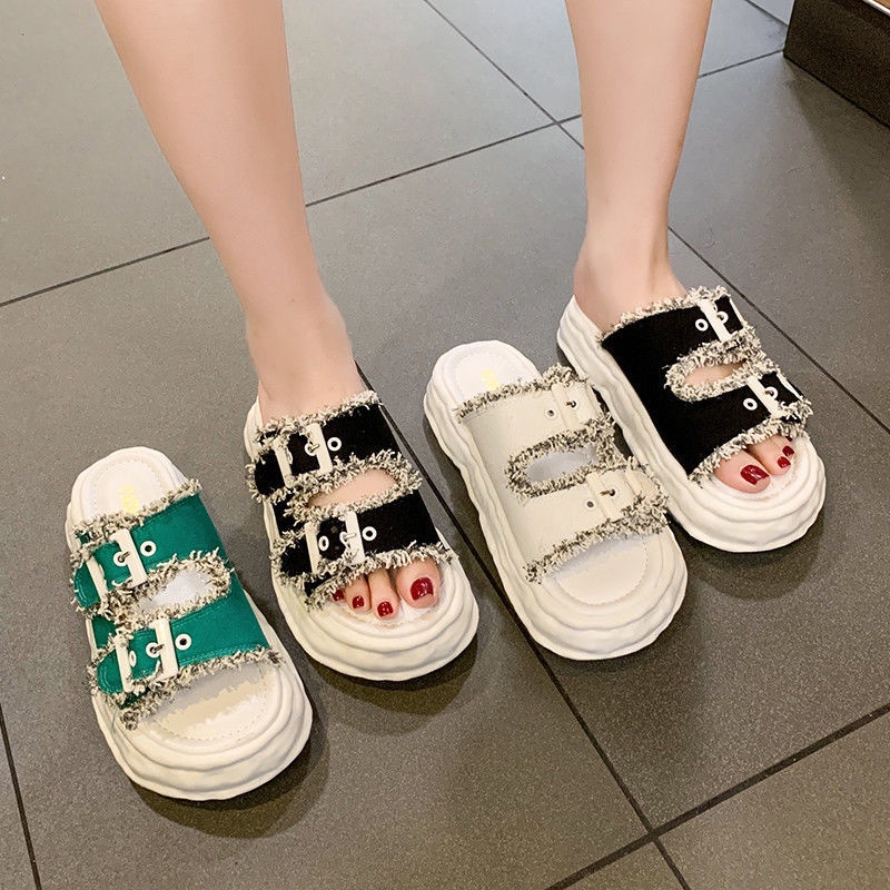 Dép Sandal Đế Dày Phong Cách Hàn Quốc Thời Trang Mới