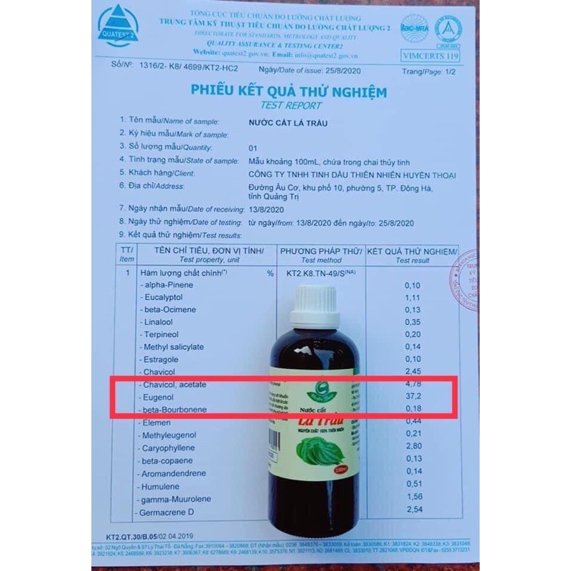 Lá trầu không dạng nước cất Huyền Thoại 100ml