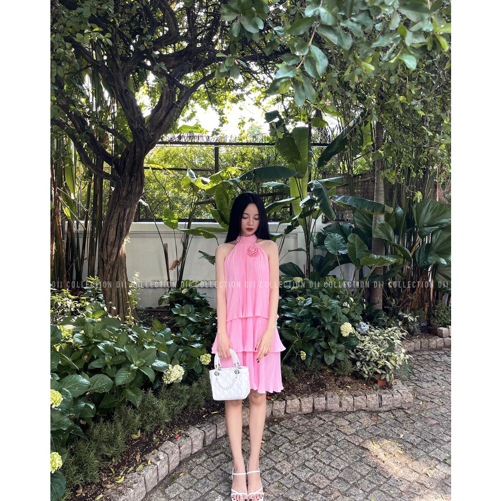 DII COLLECTION - Đầm yếm xếp li tầng thiết kế